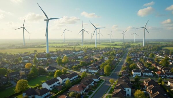 windmolens in woonwijk